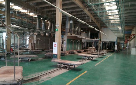 Assembly line of a furniture factory in Beijing